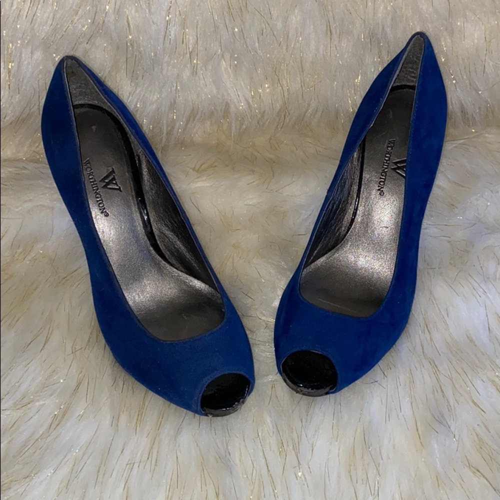 Worthington Blue Suede heels